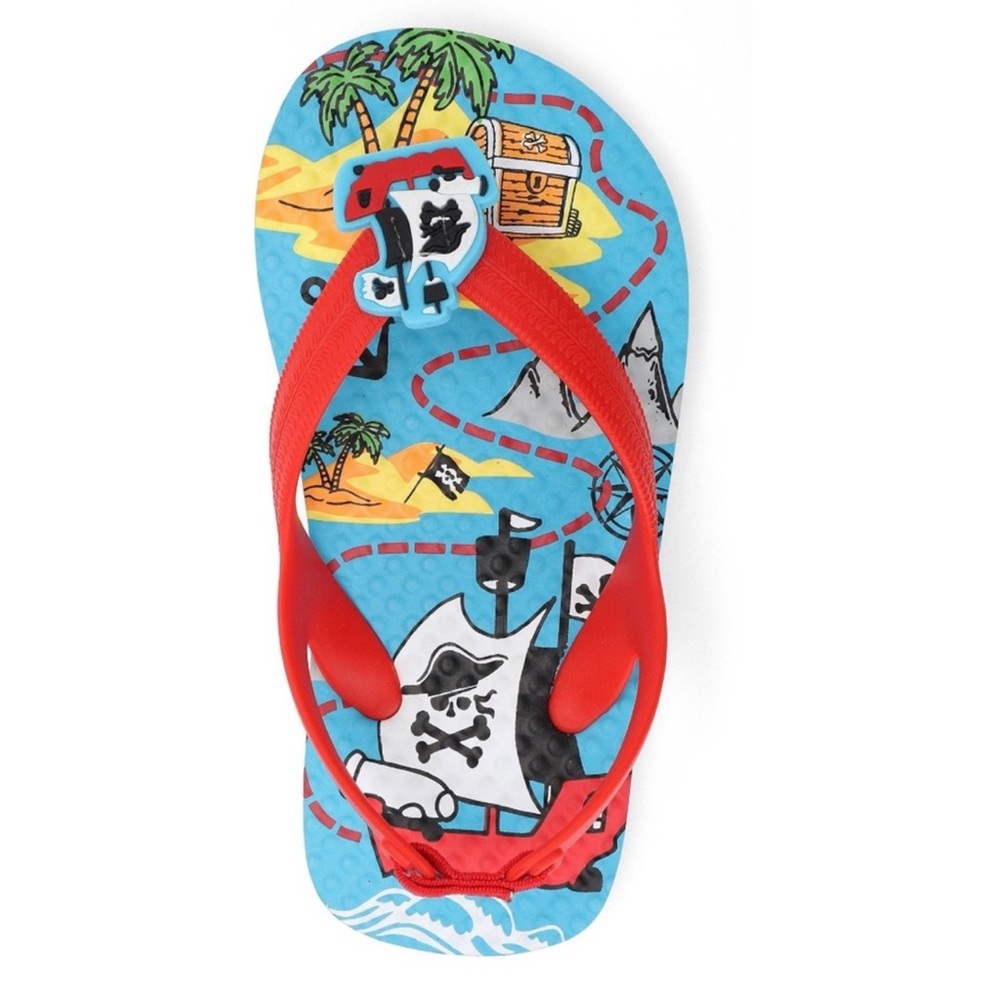 Wonder Nation Pirate Print Beach Flip Flop for Children
